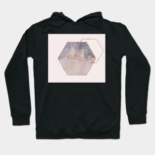 Blush geometric abstract grunge Hoodie